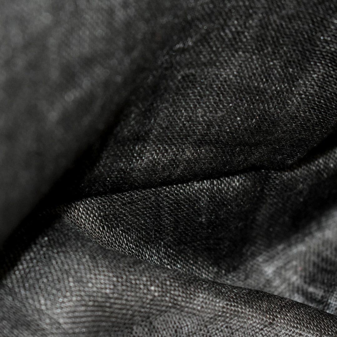 Esarfa-Sal tesuta manual din 100% IN (Linen 100% ) -Negru -> Cod: Linen3 - esarfa din Linen (in)