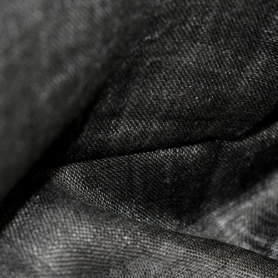 Esarfa-Sal tesuta manual din 100% IN (Linen 100% ) -Negru -> Cod: Linen3 - esarfa din Linen (in)
