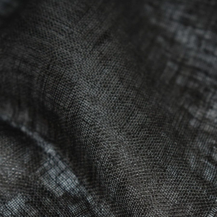 Esarfa-Sal tesuta manual din 100% IN (Linen 100% ) -Negru -> Cod: Linen3 - esarfa din Linen (in)