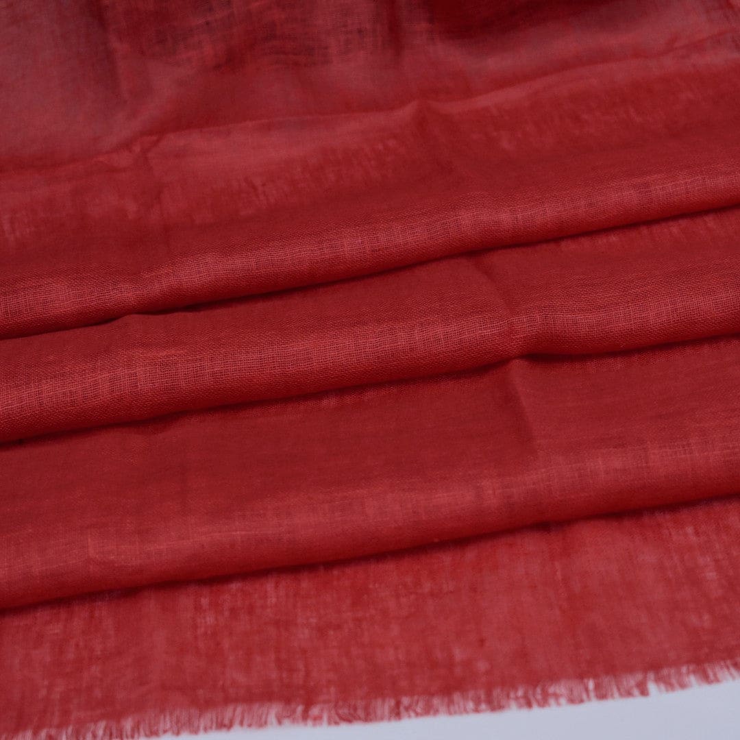 Esarfa-Sal tesuta manual din 100% IN (Linen 100% ) - Rosu -> Cod: Linen17 - esarfa din Linen (in)