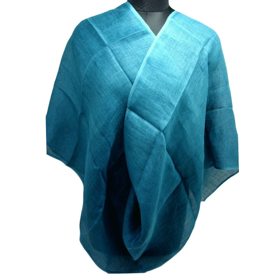 Esarfa-Sal tesuta manual din 100% IN (Linen 100%) - Perennial Blue ->LIN4 - esarfa din Linen (in)