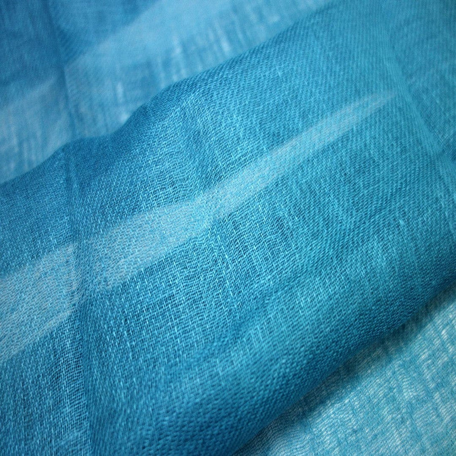 Esarfa-Sal tesuta manual din 100% IN (Linen 100%) - Perennial Blue ->LIN4 - esarfa din Linen (in)