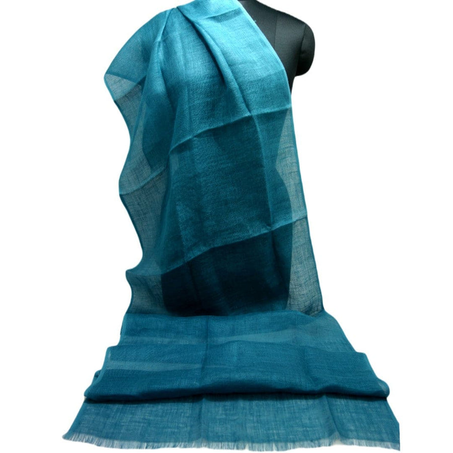 Esarfa-Sal tesuta manual din 100% IN (Linen 100%) - Perennial Blue ->LIN4 - esarfa din Linen (in)