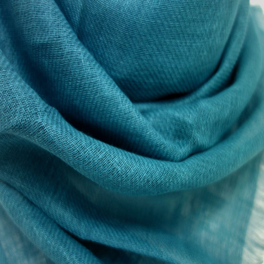 Esarfa-Sal tesuta manual din 100% IN (Linen 100%) - Perennial Blue ->LIN4 - esarfa din Linen (in)