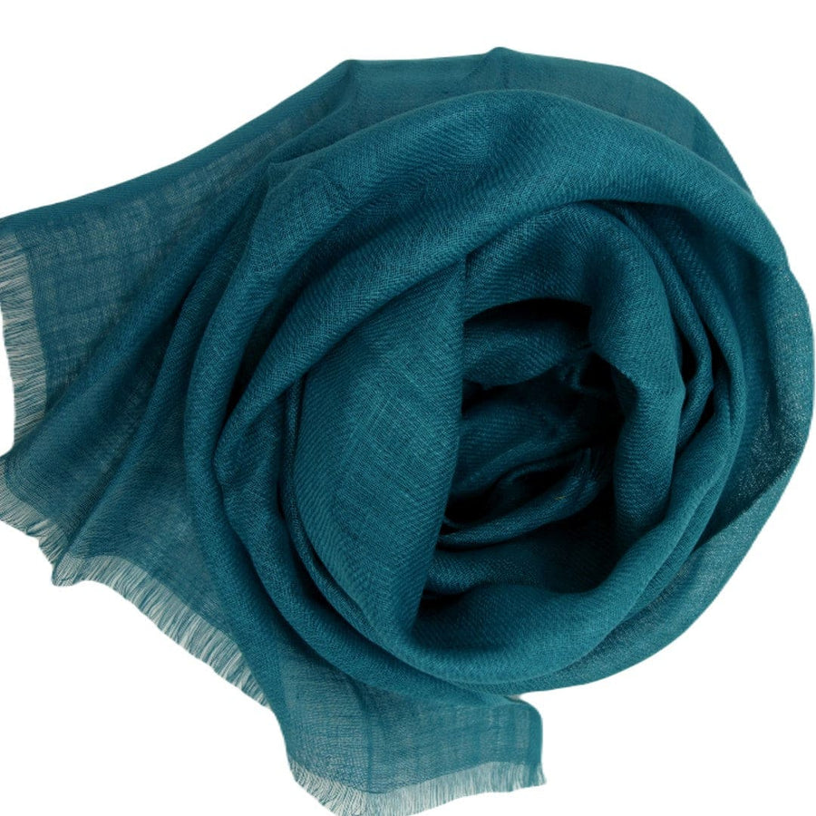 Esarfa-Sal tesuta manual din 100% IN (Linen 100%) - Perennial Blue ->LIN4 - esarfa din Linen (in)