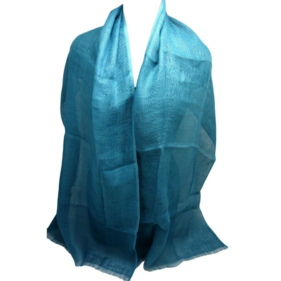 Esarfa-Sal tesuta manual din 100% IN (Linen 100%) - Perennial Blue ->LIN4 - esarfa din Linen (in)