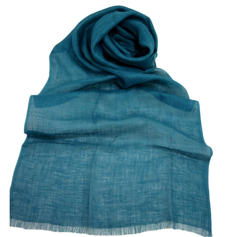 Esarfa-Sal tesuta manual din 100% IN (Linen 100%) - Perennial Blue ->LIN4 - esarfa din Linen (in)