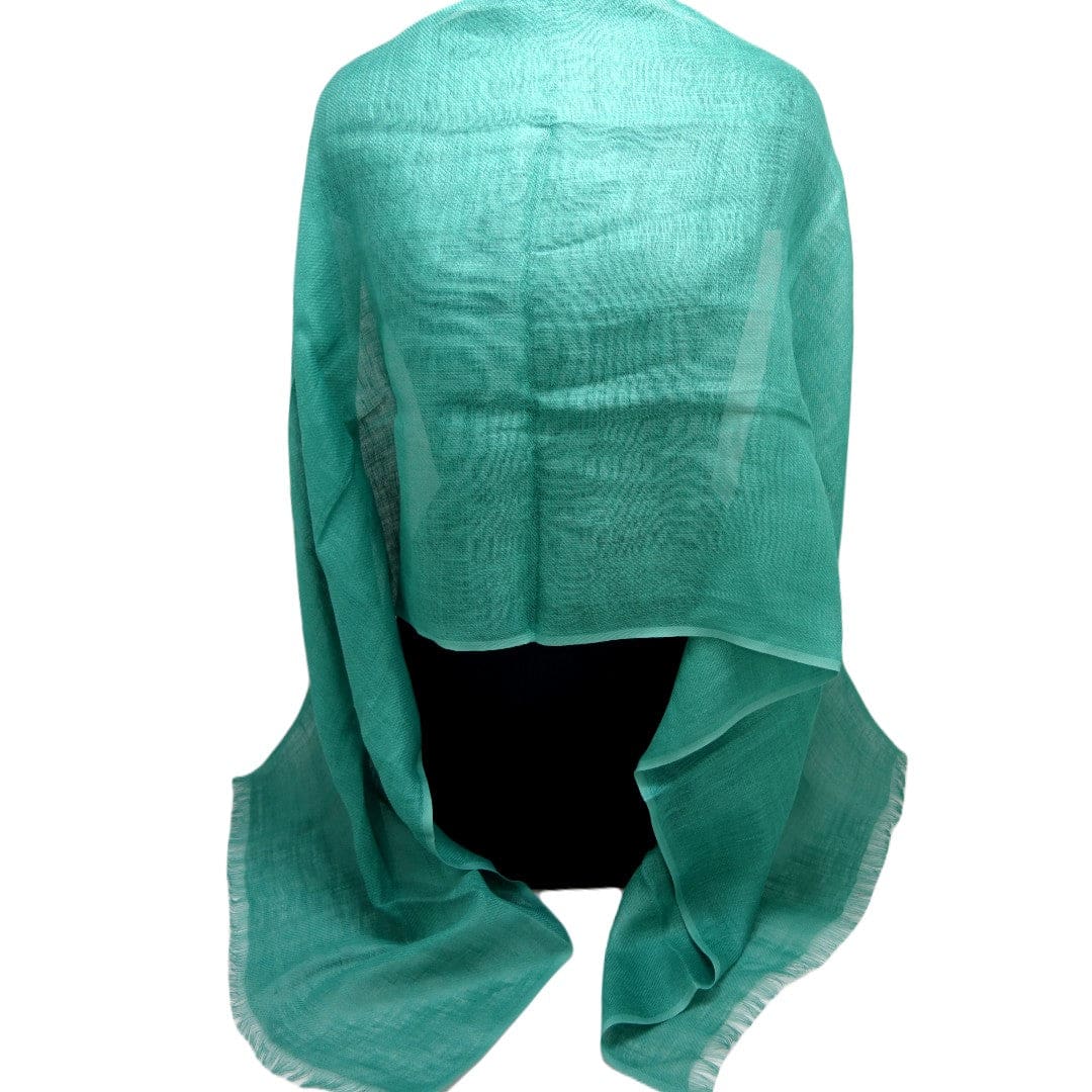 Esarfa-Sal tesuta manual din 100% IN (Linen 100%) - Verde Turcoaz -> Cod: LIN1 - esarfa din Linen (in)