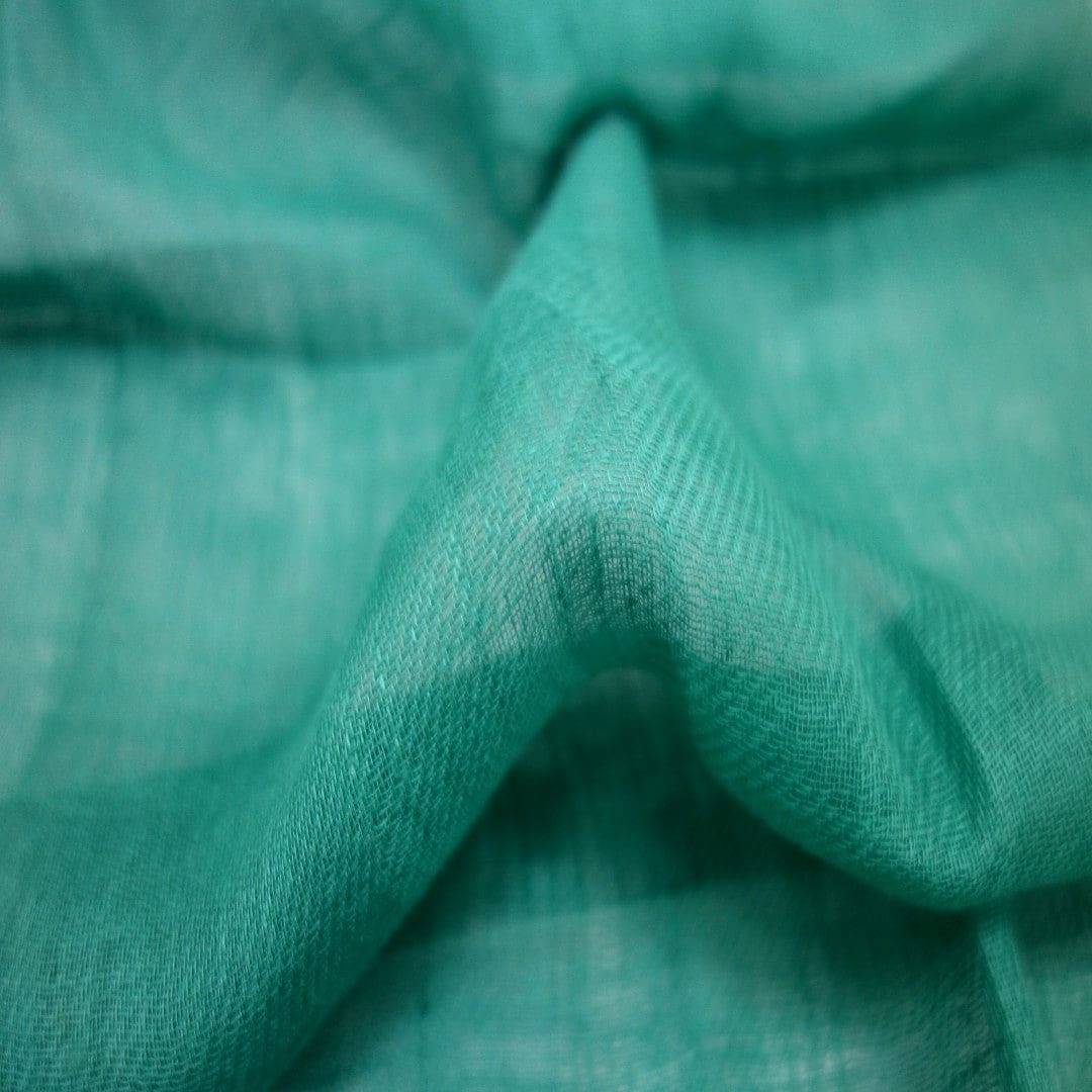 Esarfa-Sal tesuta manual din 100% IN (Linen 100%) - Verde Turcoaz -> Cod: LIN1 - esarfa din Linen (in)