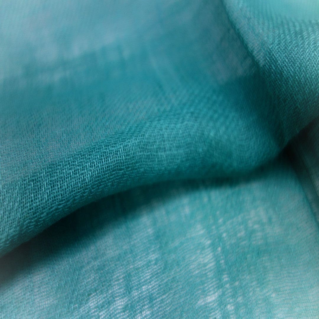 Esarfa-Sal tesuta manual din 100% IN (Linen 100%) - Verde Turcoaz -> Cod: LIN1 - esarfa din Linen (in)