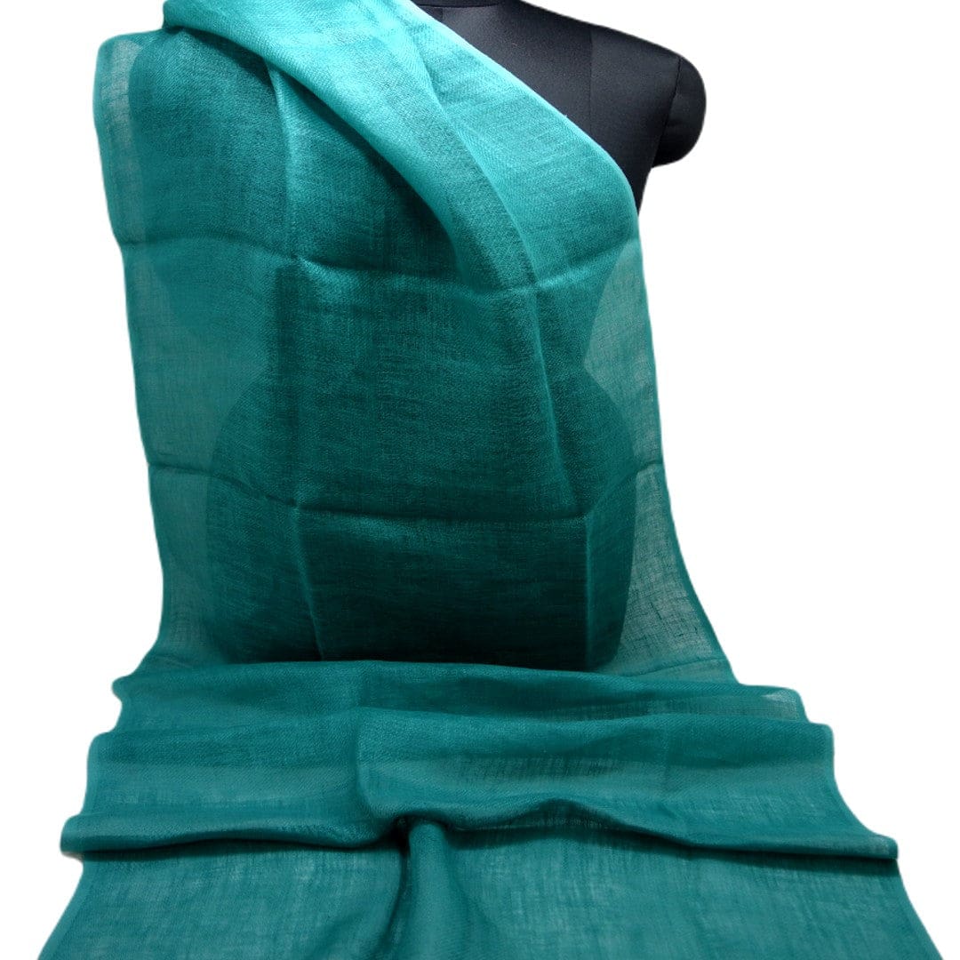 Esarfa-Sal tesuta manual din 100% IN (Linen 100%) - Verde Turcoaz -> Cod: LIN1 - esarfa din Linen (in)
