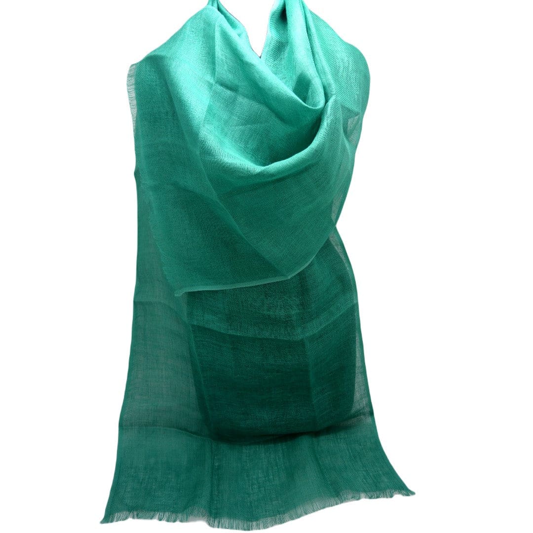 Esarfa-Sal tesuta manual din 100% IN (Linen 100%) - Verde Turcoaz -> Cod: LIN1 - esarfa din Linen (in)