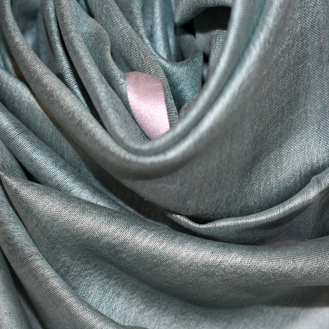 Esarfa-Sal tesuta manual din Matase Naturala ERI SILK (Peace Silk) - Blue-Verde (Cod: ERI4)) - Esarfa din Matase naturala ERI SILK