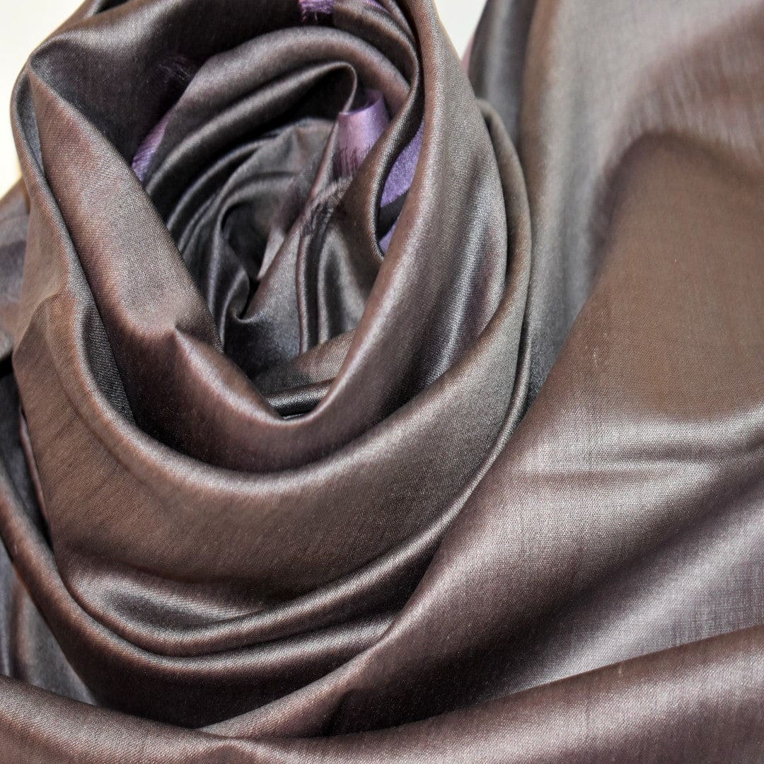 Esarfa-Sal tesuta manual din Matase Naturala ERI SILK (Peace Silk) - Gray Lilac (Cod: ERI6) - Esarfa din Matase naturala ERI SILK