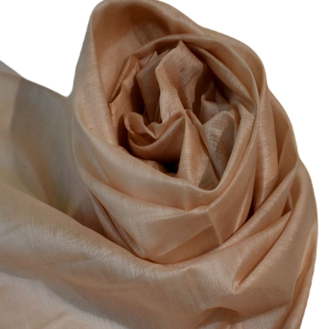 Esarfa-Sal tesuta manual din Matase Naturala ERI SILK (Peace Silk) - Nude Capucino (Cod: ERI3) - Esarfa din Matase naturala ERI SILK