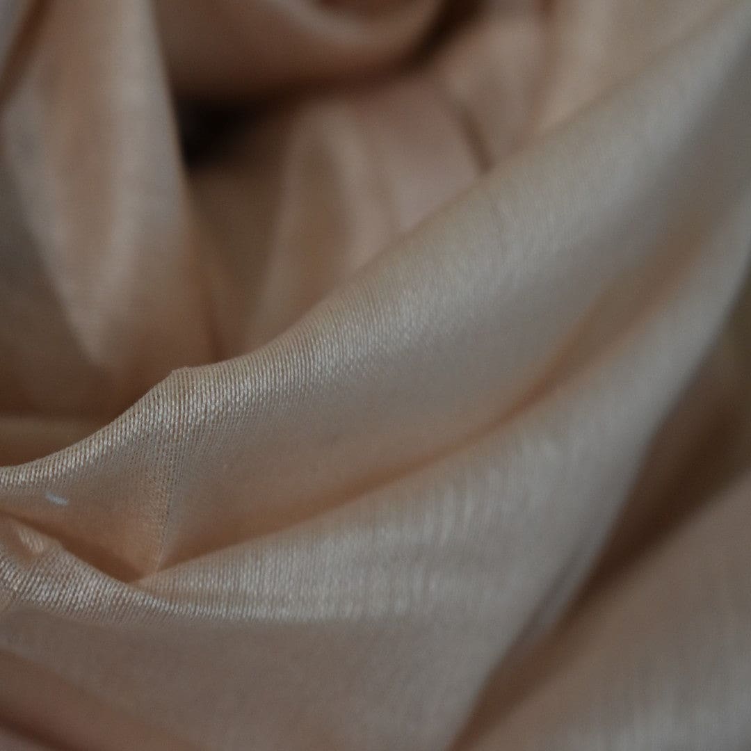 Esarfa-Sal tesuta manual din Matase Naturala ERI SILK (Peace Silk) - Nude Capucino (Cod: ERI3) - Esarfa din Matase naturala ERI SILK