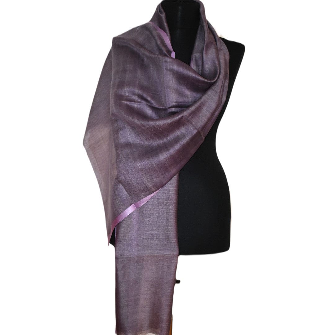 Esarfa-Sal tesuta manual din Matase Naturala ERI SILK (Peace Silk) - Perywinkle (Cod: ERI10) - Esarfa din Matase naturala ERI SILK