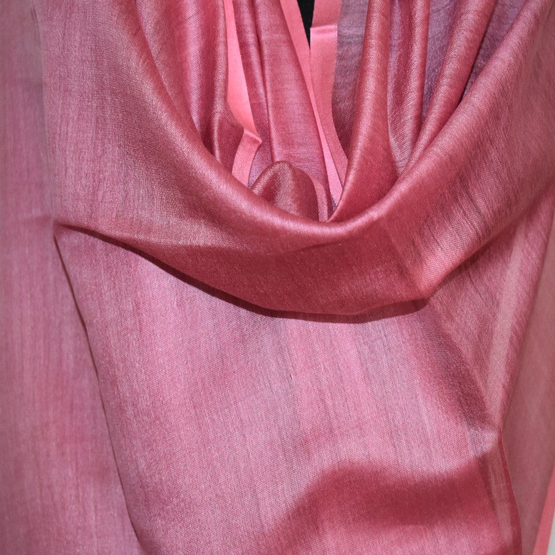 Esarfa-Sal tesuta manual din Matase Naturala ERI SILK (Peace Silk) -Rose (Cod: ERI7) - Esarfa din Matase naturala ERI SILK