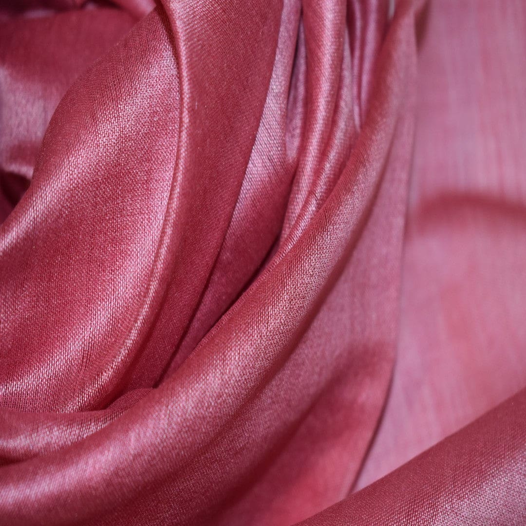 Esarfa-Sal tesuta manual din Matase Naturala ERI SILK (Peace Silk) -Rose (Cod: ERI7) - Esarfa din Matase naturala ERI SILK