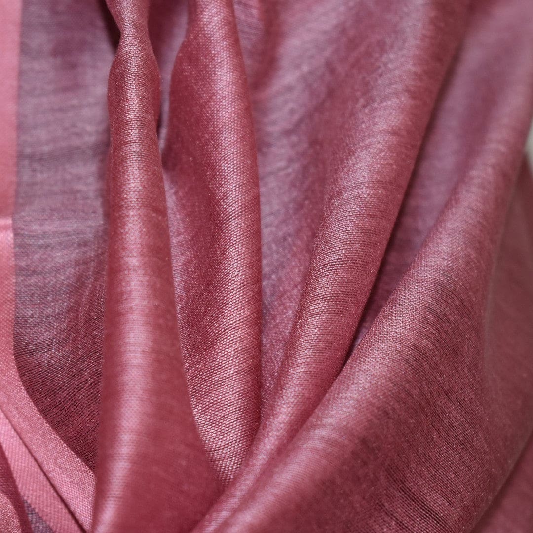 Esarfa-Sal tesuta manual din Matase Naturala ERI SILK (Peace Silk) -Rose (Cod: ERI7) - Esarfa din Matase naturala ERI SILK