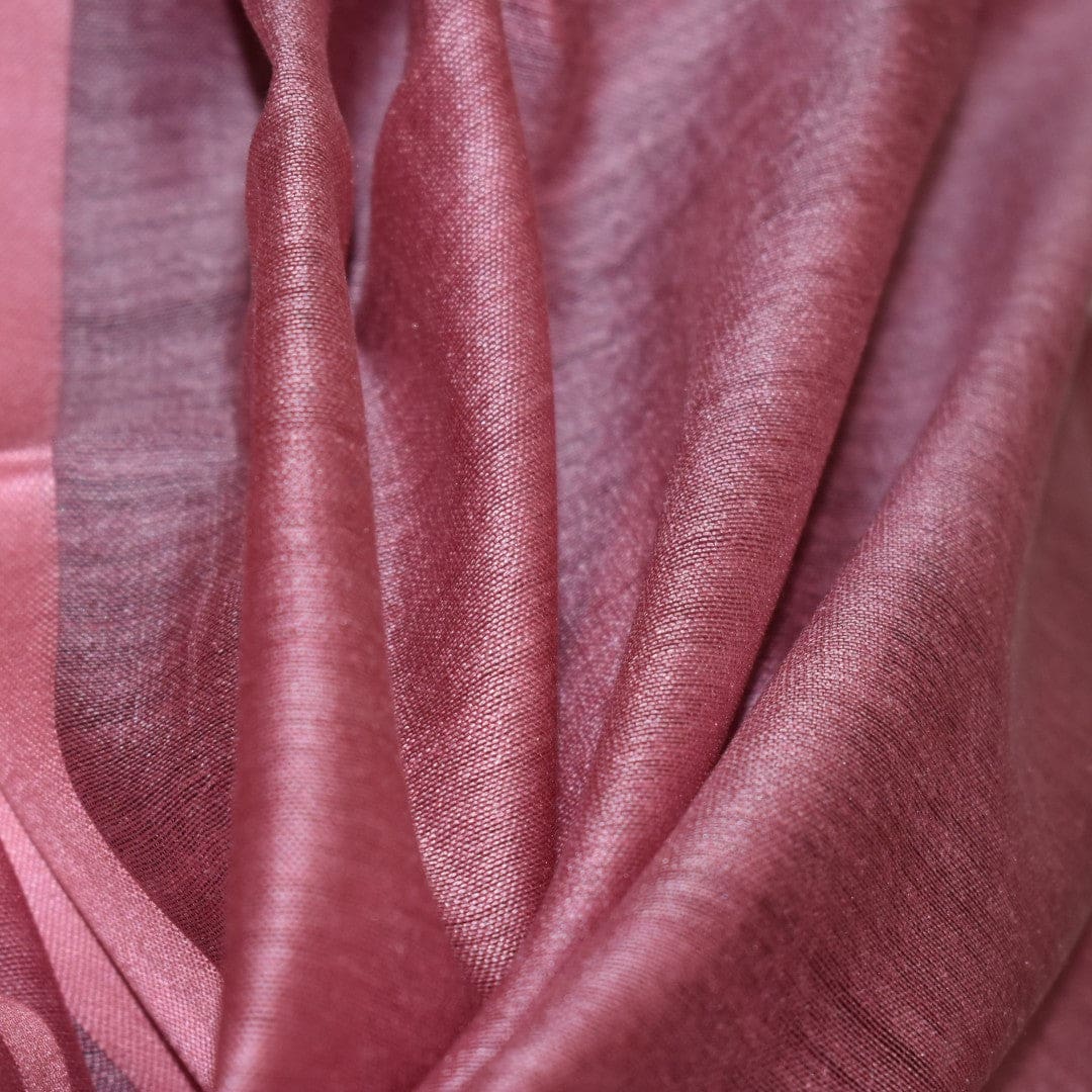 Esarfa-Sal tesuta manual din Matase Naturala ERI SILK (Peace Silk) -Rose (Cod: ERI7) - Esarfa din Matase naturala ERI SILK