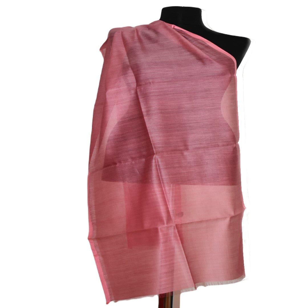 Esarfa-Sal tesuta manual din Matase Naturala ERI SILK (Peace Silk) -Rose (Cod: ERI7) - Esarfa din Matase naturala ERI SILK