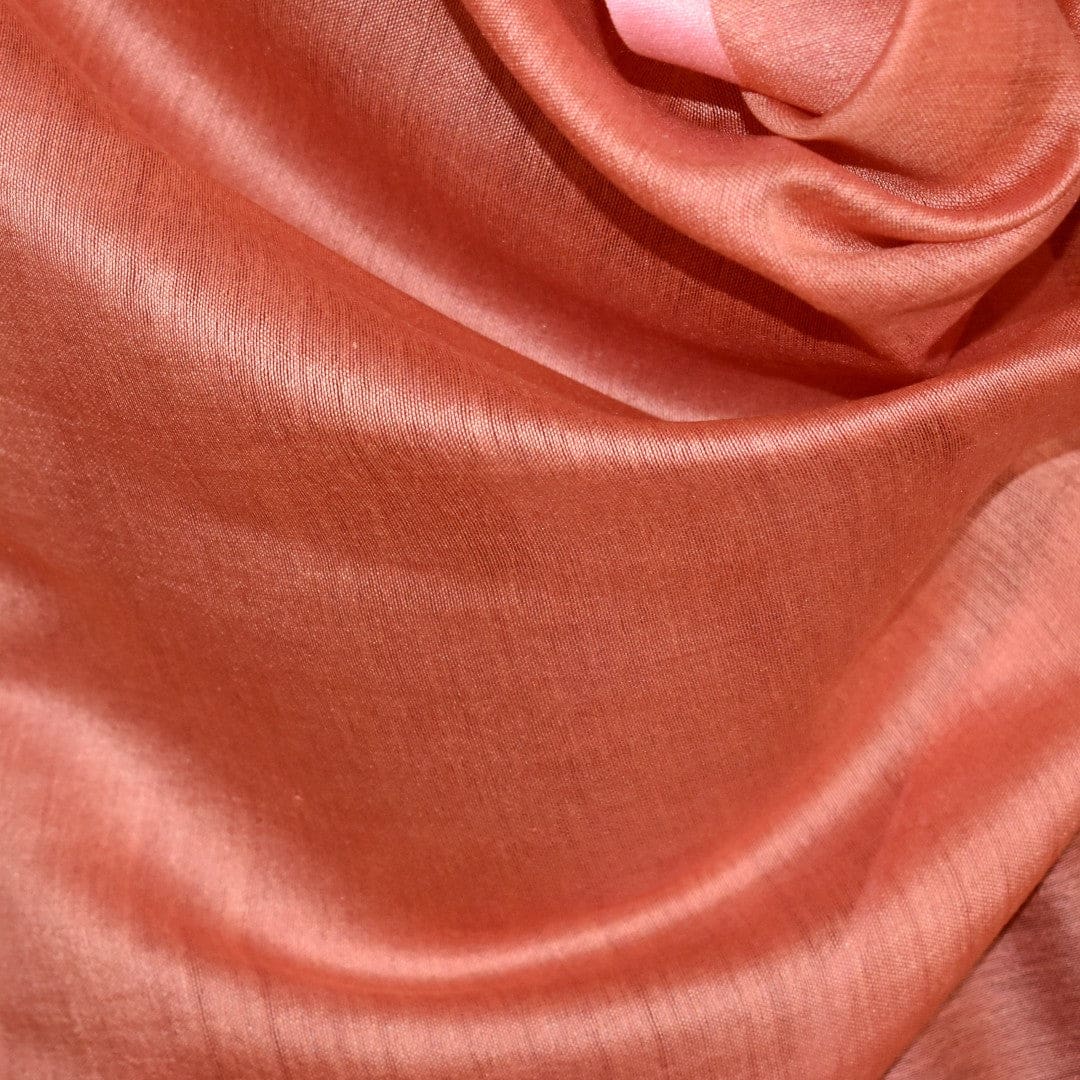 Esarfa-Sal tesuta manual din Matase Naturala ERI SILK (Peace Silk) - Rusty Tangerine (Cod: ERI9) - Esarfa din Matase naturala ERI SILK