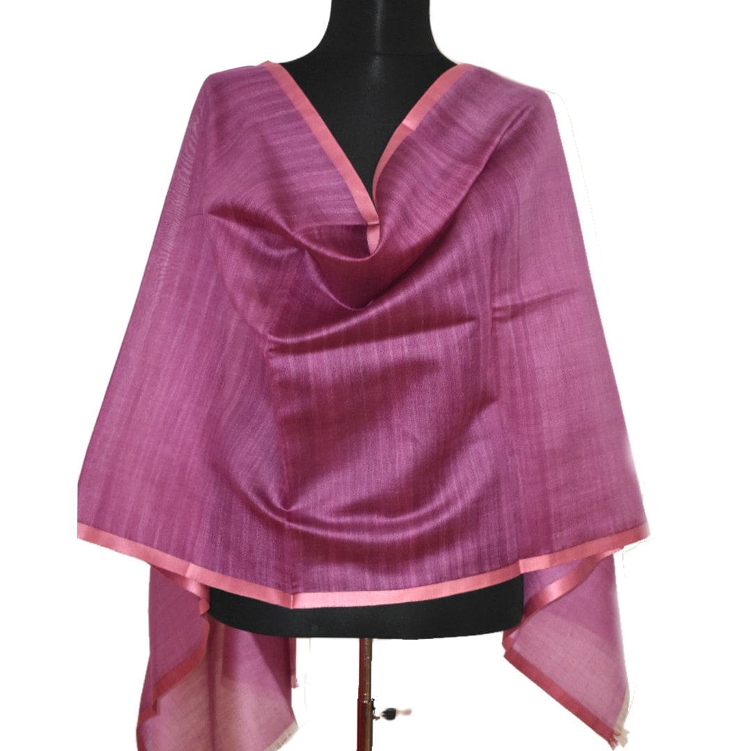 Esarfa-Sal tesuta manual din Matase Naturala ERI SILK (Peace Silk) - Wine Magenta (Cod: ERI1) - Esarfa din Matase naturala ERI SILK