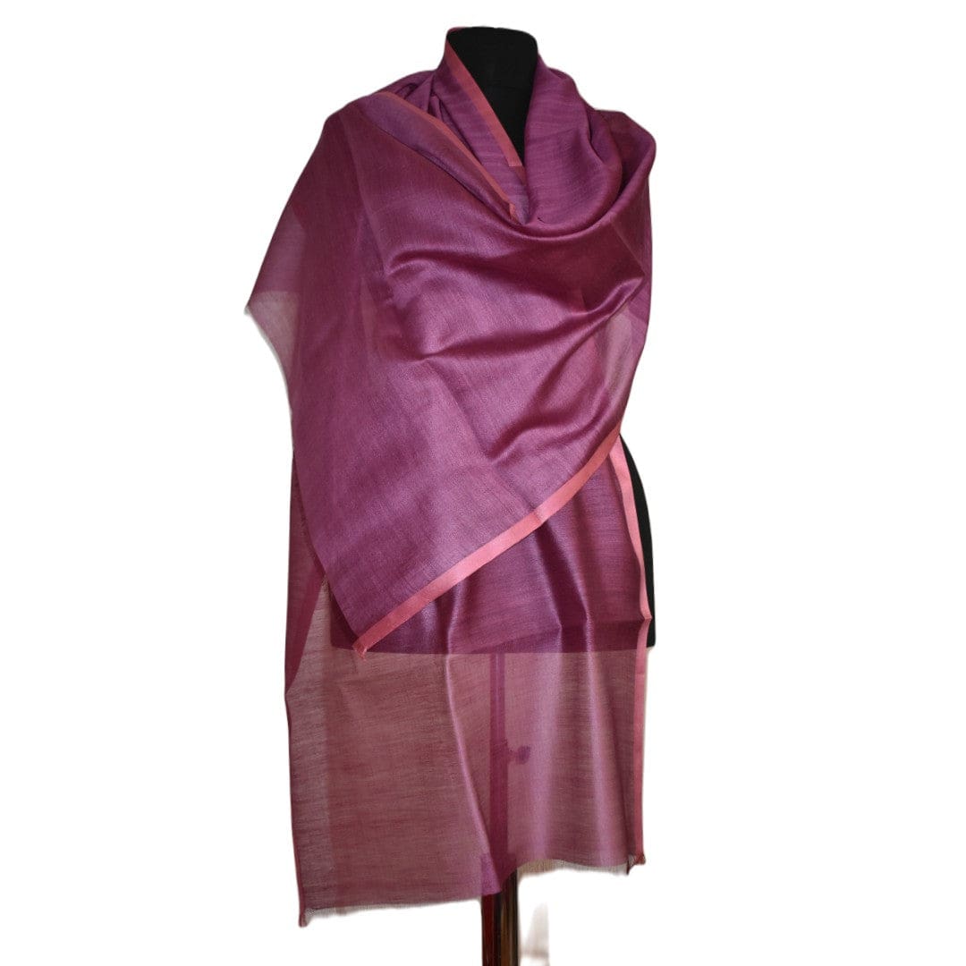 Esarfa-Sal tesuta manual din Matase Naturala ERI SILK (Peace Silk) - Wine Magenta (Cod: ERI1) - Esarfa din Matase naturala ERI SILK