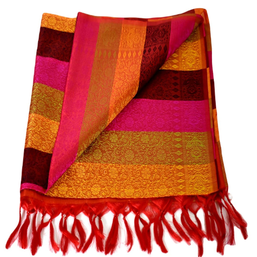 Esarfa/Sal tesut manual din Matase Naturala de Varanasi -> Cod: VAR09 - Esarfa-Sal din Matase Naturala Varanasi