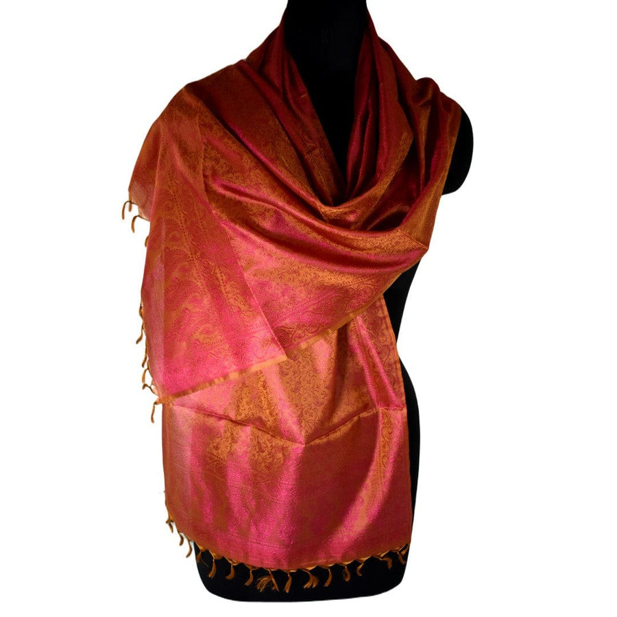 Esarfa/Sal tesut manual din Matase Naturala de Varanasi -> Cod: VAR13 - Esarfa-Sal din Matase Naturala Varanasi