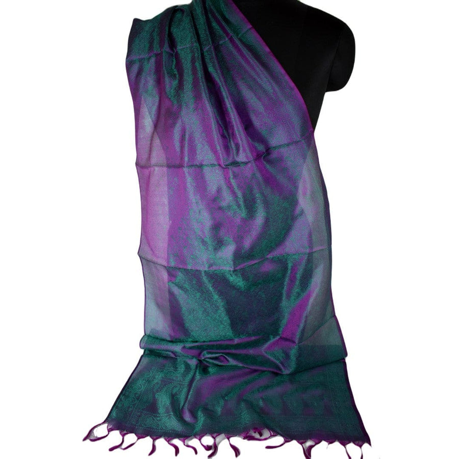 Esarfa/Sal tesut manual din Matase Naturala de Varanasi -> Cod: VAR17 - Esarfa-Sal din Matase Naturala Varanasi