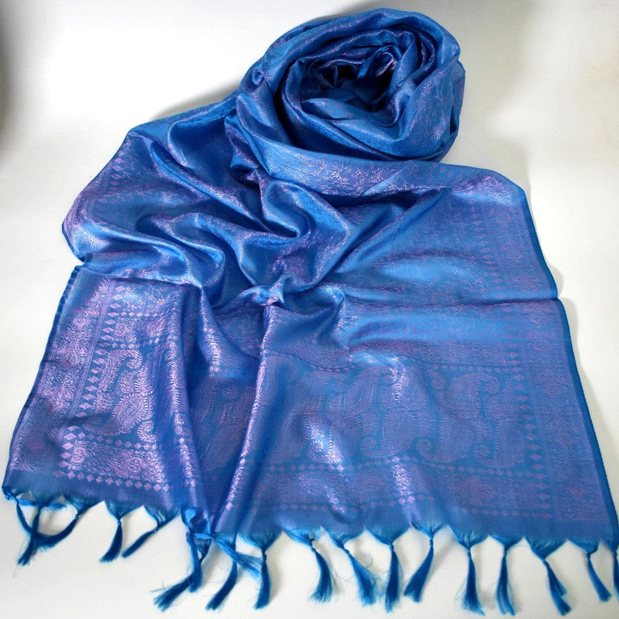 Esarfa/Sal tesut manual din Matase Naturala de Varanasi -> Cod: VAR19 - Esarfa-Sal din Matase Naturala Varanasi