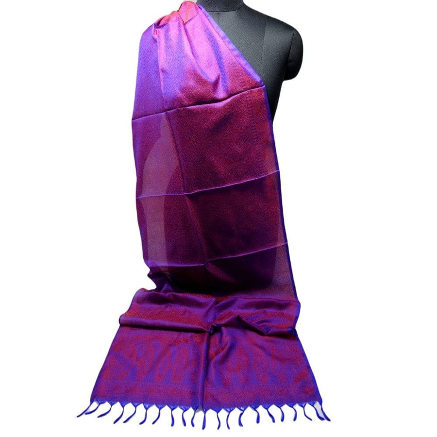 Esarfa/Sal tesut manual din Matase Naturala de Varanasi -> Cod: VAR20 - esarfa matase naturala