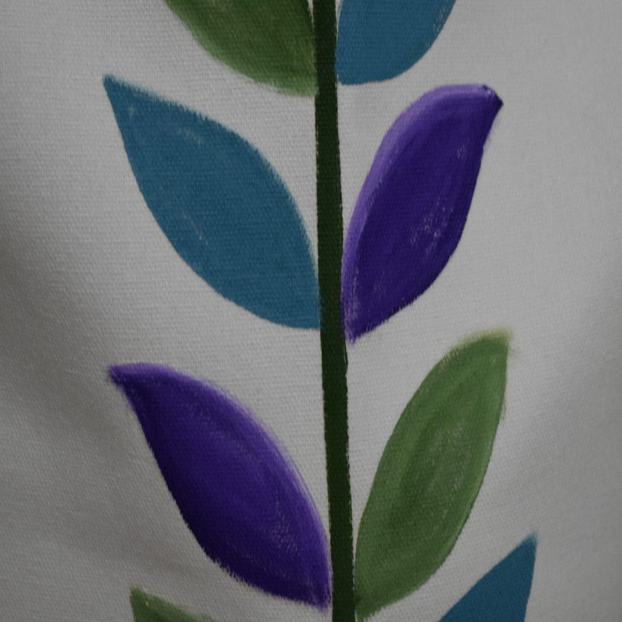 Fata Pui de Perna pentru Canapea - Pictata manual pe Canvas din 100% Bumbac -> Cod: Handpainted9 - fata pui de perna