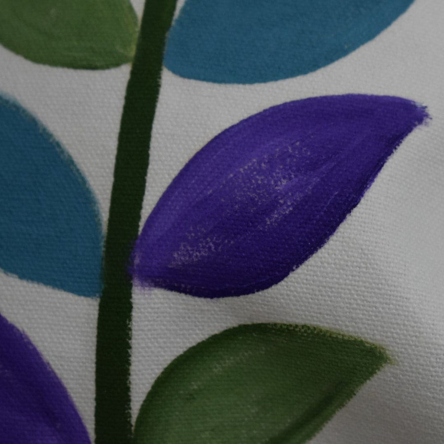 Fata Pui de Perna pentru Canapea - Pictata manual pe Canvas din 100% Bumbac -> Cod: Handpainted9 - fata pui de perna