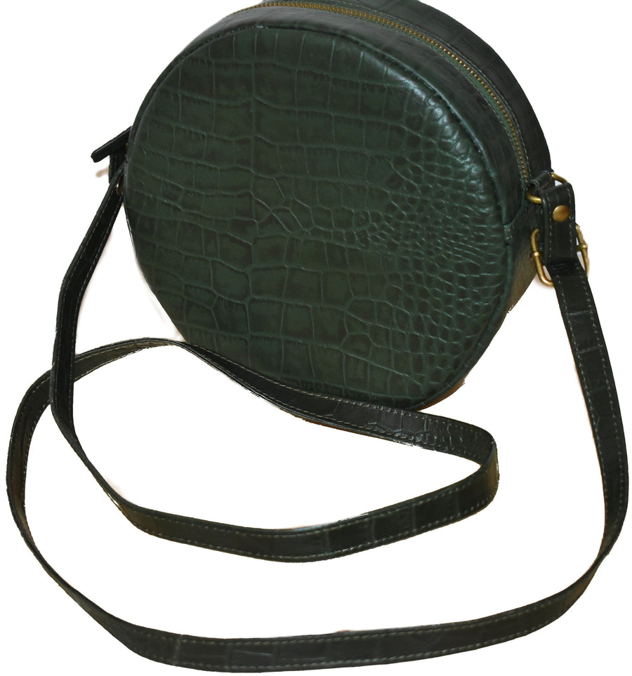 Geanta Sling lucrata manual cu model embosat. Cod: BIV4 - Genti din Piele