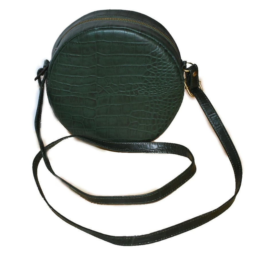 Geanta Sling lucrata manual cu model embosat. Cod: BIV4 - Genti din Piele