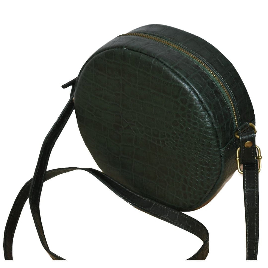Geanta Sling lucrata manual cu model embosat. Cod: BIV4 - Genti din Piele