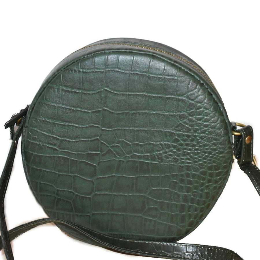 Geanta Sling lucrata manual cu model embosat. Cod: BIV4 - Genti din Piele