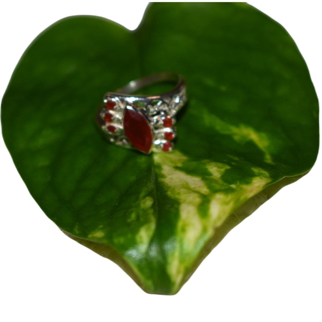Inel din Argint 925 cu Pietre Semipretioase Naturale de Carneol (Carnelian) ->Cod: PureSilver52 (Marime: 8) - inel argint