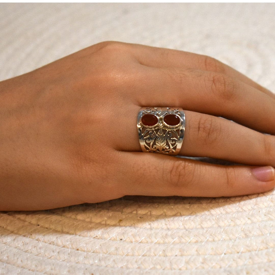 Inel din Argint 925 cu Pietre Semipretioase Naturale de Rubin ->Cod: PureSilver31 (Marime: 7) - inel argint