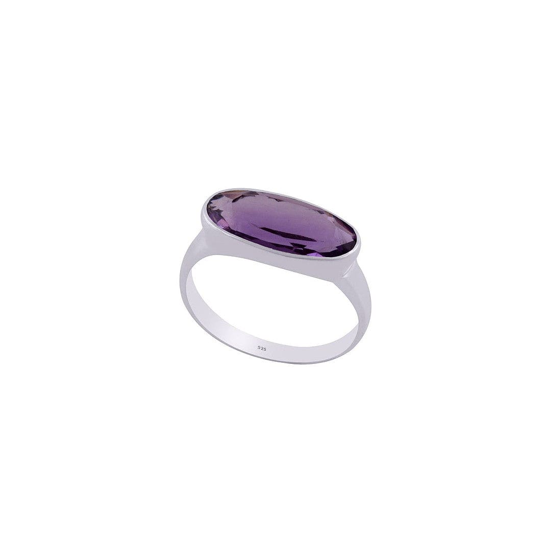 Inel din Argint cu Piatra Semipretioasa Naturala de Amethyst - Code: PureSilver23 (Marime: 9) - inel argint