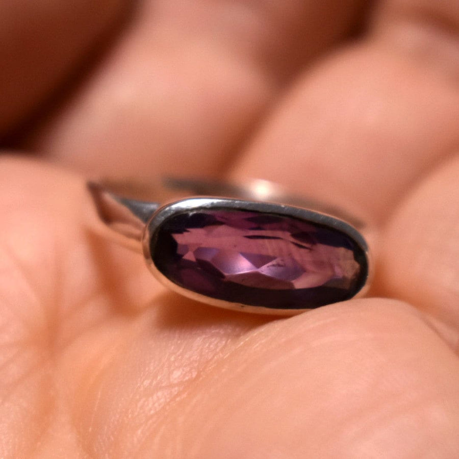 Inel din Argint cu Piatra Semipretioasa Naturala de Amethyst - Code: PureSilver23 (Marime: 9) - inel argint