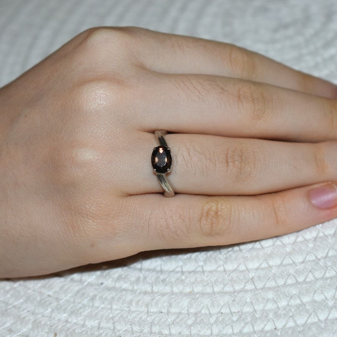 Inel din Argint cu Piatra Semipretioasa Naturala de Lemon Topaz-> Cod: PureSilver140 (Marime: 7) - inel argint