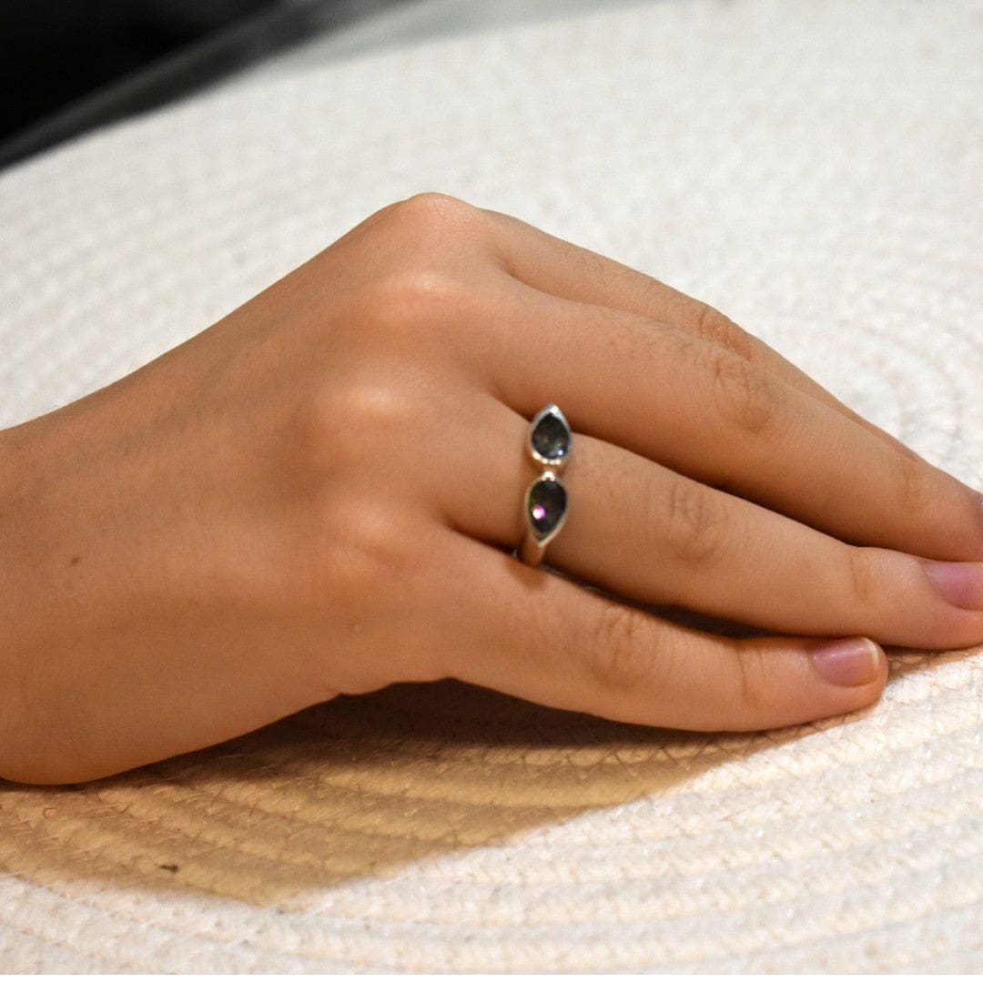 Inel din Argint cu Pietre Semipretioase Naturale de Magic Topaz - Code: PureSilver26 (Marime: 7) - inel argint