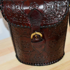 Mini Geanta lucrata manual din Piele Naturala - Mini Bucket - Cod: Leather2 - Genti din Piele