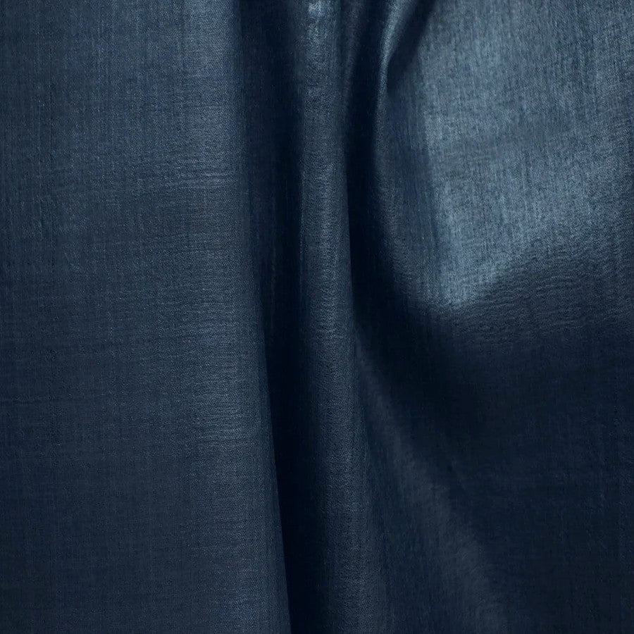 Esarfa-Sal din Matase Naturala Tussar Silk -> Navy Bleumarin