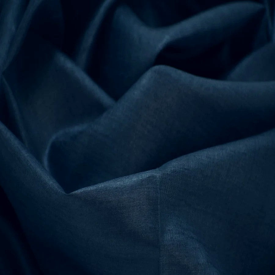 Esarfa-Sal din Matase Naturala Tussar Silk -> Navy Bleumarin