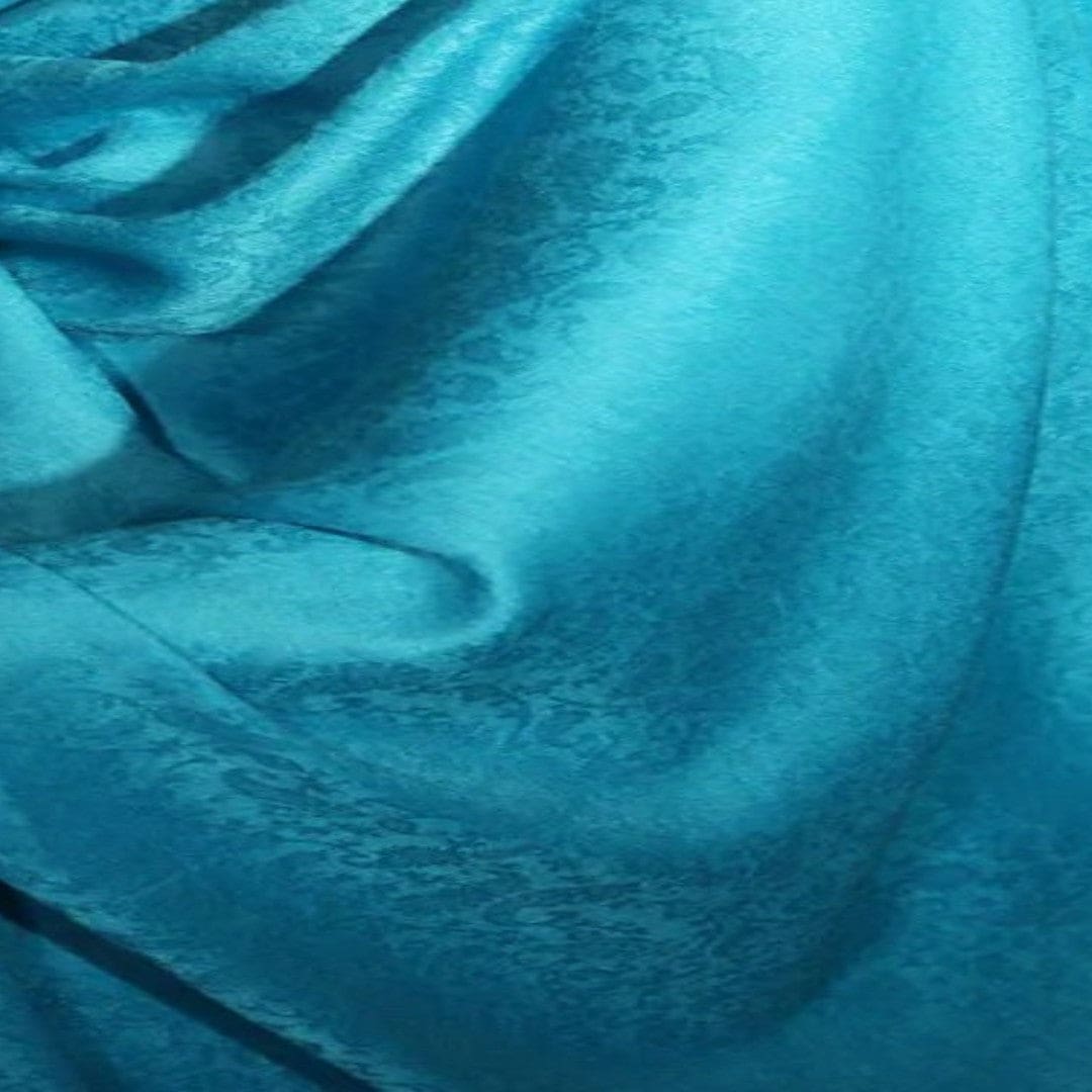 NOU! Sal de Dimensiuni Mari tesut din 100% Lana cu textura fina (FIne Wool) Sea Blue cu selfdesign -> Cod: MERINO10 - Saluri din Lana de Yak